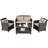 Deandrick Wicker 4 - Person Patio Conversation Set with Cushions