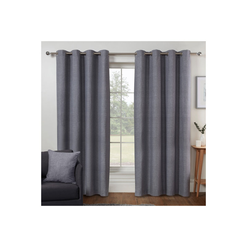 Averielle Semi Sheer, 117 W x 137 D cm, Charcoal