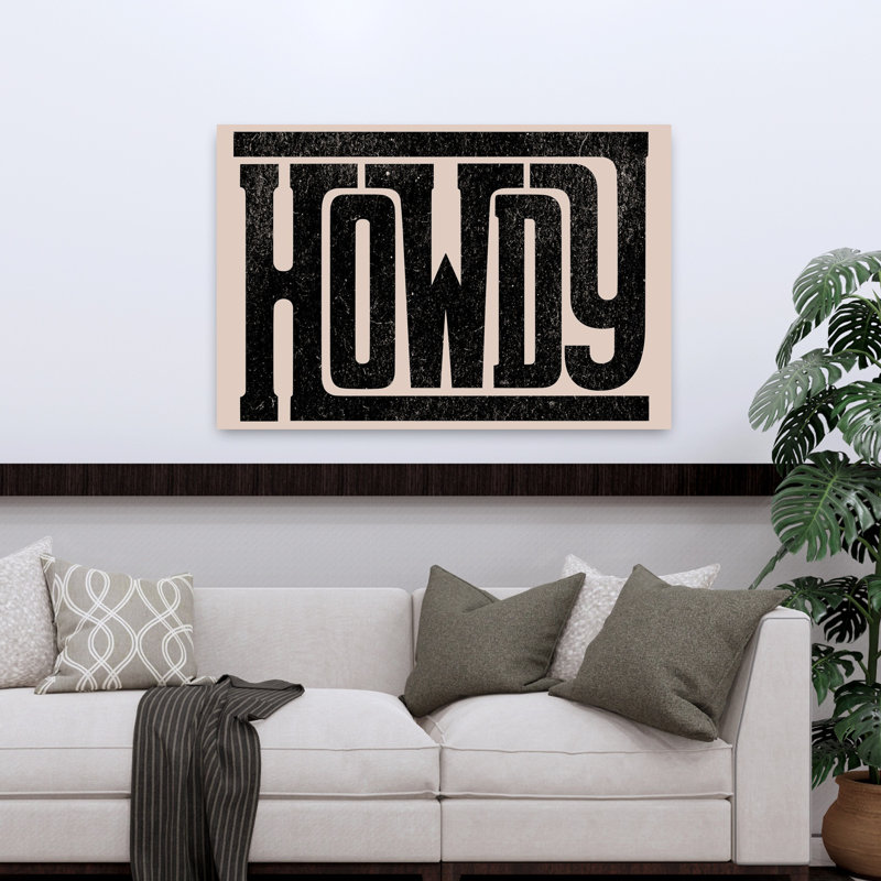 Art mural contemporain Howdy, 32" H x 48" W