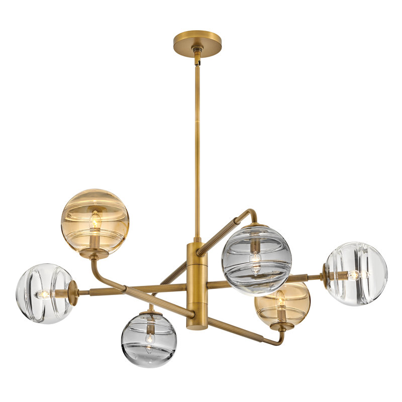 6 - Light Sputnik Modern Linear Chandelier