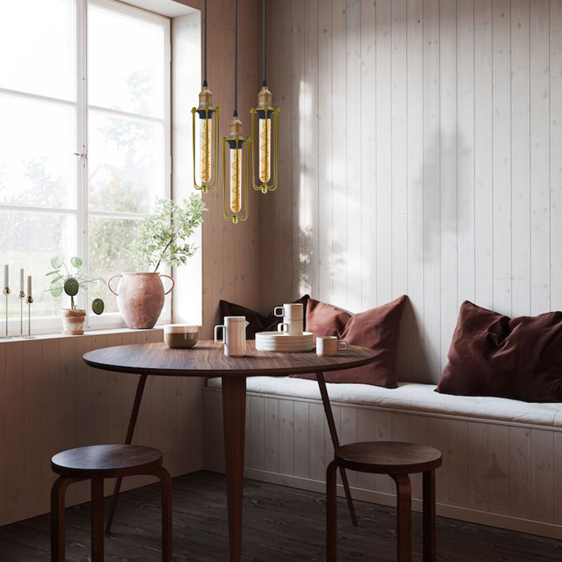 Derrickson 3 - Light Gold Cluster Pendant, Yes
