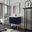 Meuble-lavabo autoportant avec lavabo en résine