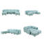 Canapé-lit modulaire en U 115 po | Lin vert clair, 6 sièges de rangement cachés + méridienne réversible, canapé-lit convertible, 220 lb / siège-1205938741