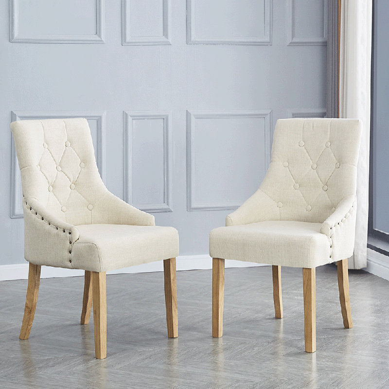18.5cm H Upholstered Armchair, Natural, Beige