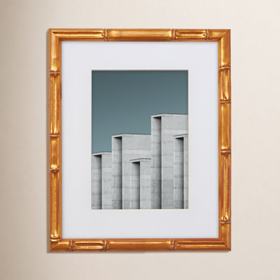 Gold Solid Wood Gilded Picture Frame - Set of 4 with Mat