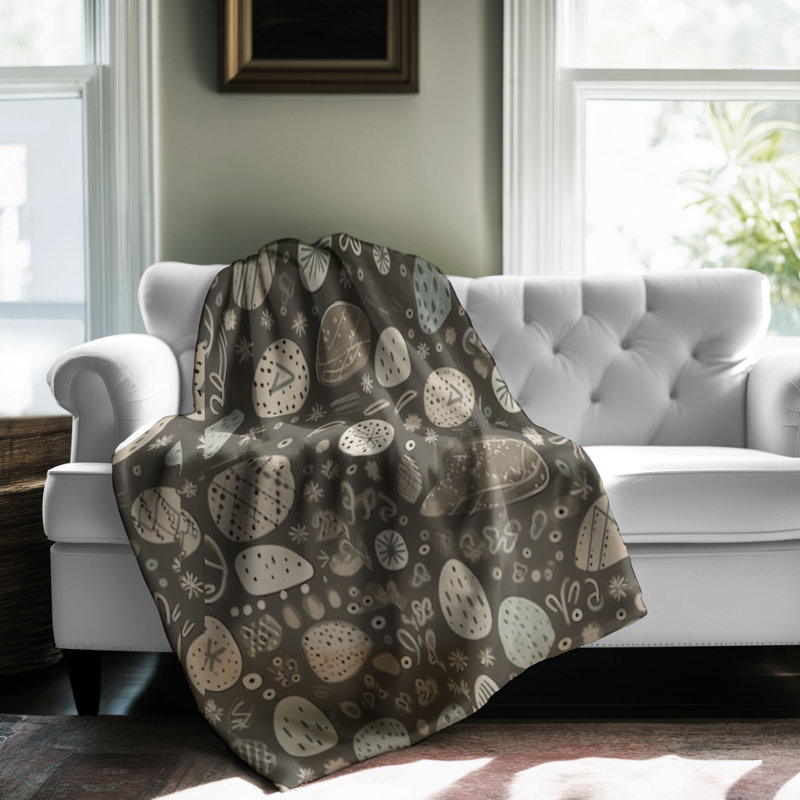 Boho Stones - couverture 1 pièce, L 80 po x l 60 po