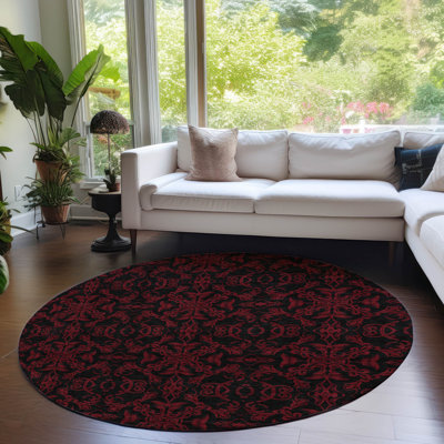 Malchow Flatweave Washable Oriental Indoor / Outdoor Rug