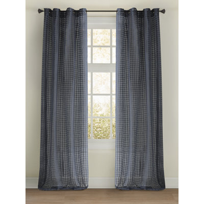 Check Sheer Curtain