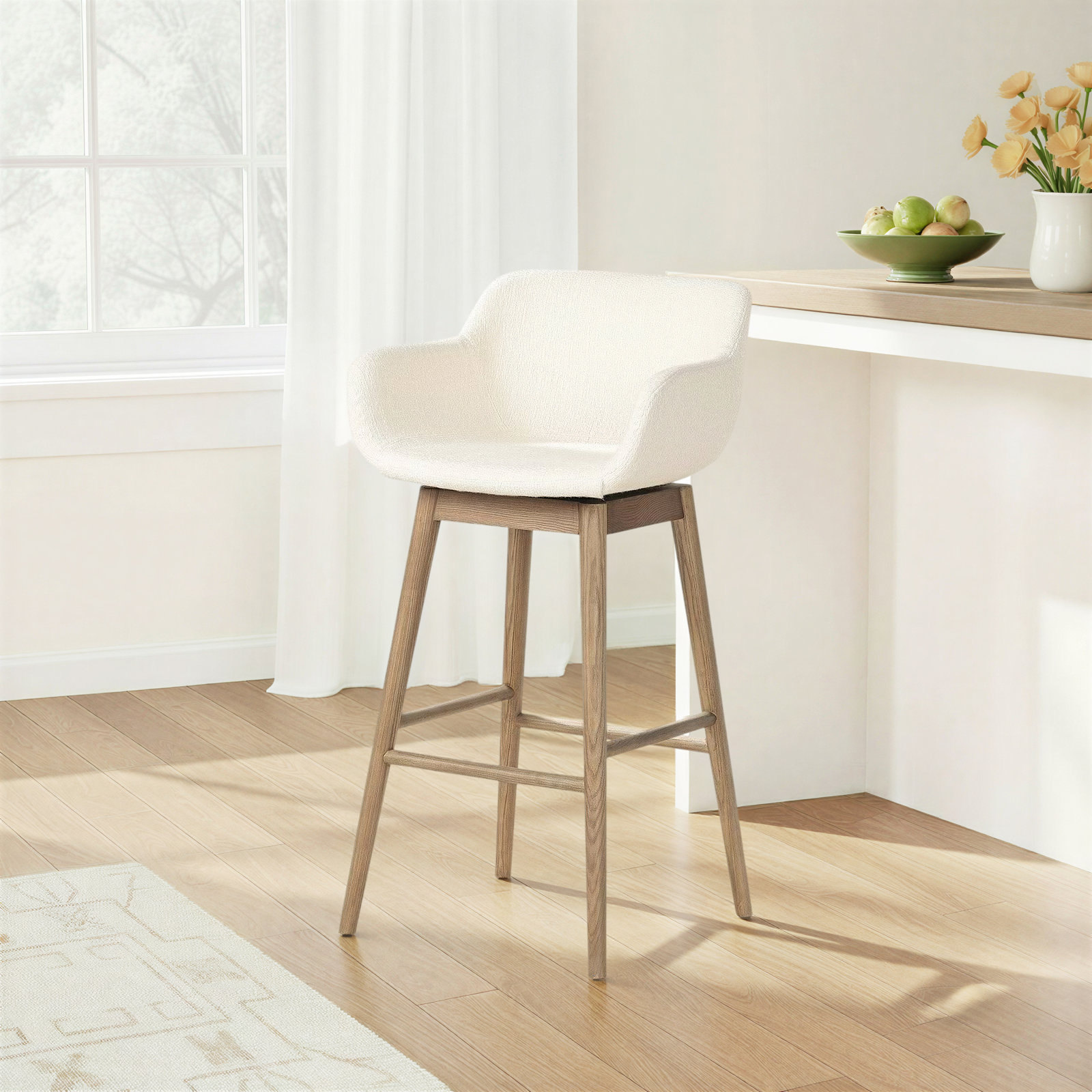 Bahari Swivel Bar and Counter Stool, Bar Stool (30" Seat Height)