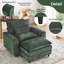 Moderne 52 po Fauteuil d'appoint modulaire en chenille 2 pièces à accoudoirs carrés avec repose-pieds et coussin-2000864183
