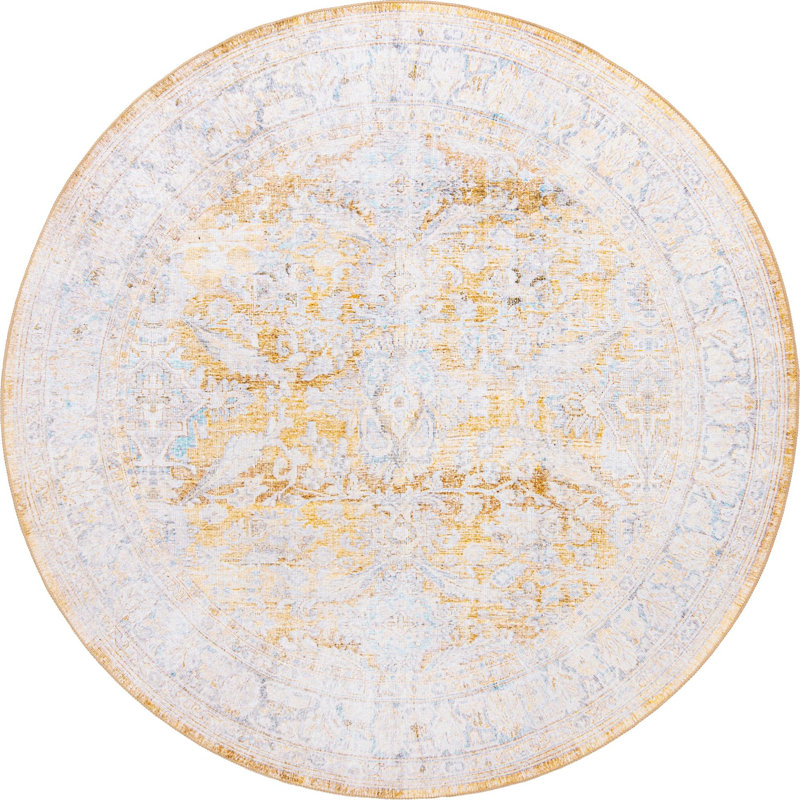 Oppie Oriental Indoor Rug, Round 7'7"