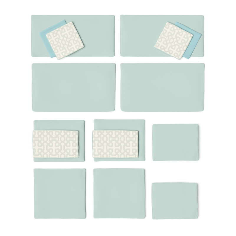 Housse de coussin d'extérieur pour conversation 8 pièces Sunbrella