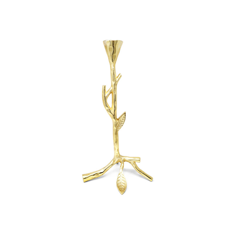Ensemble de chandelles de table en acier inoxydable, H 11,75 po x l 7 po x P 5 po