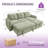 90.9'' L-Shaped Pull-Out Sofa Bed-624163997