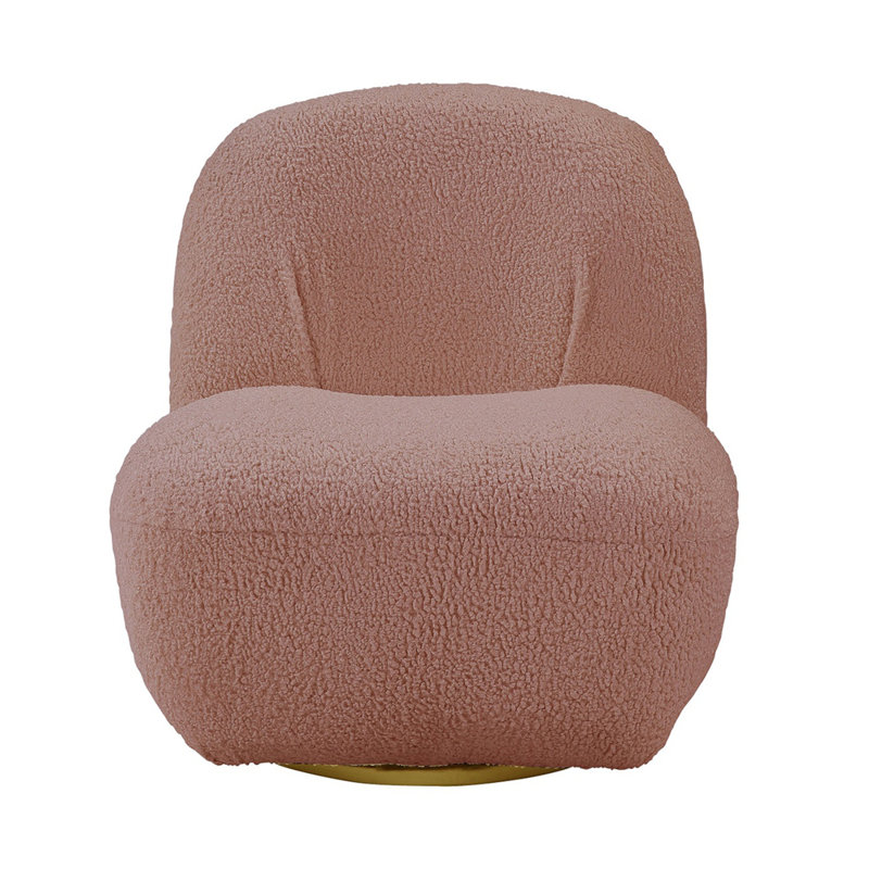 Chaise d'appoint rembourrée avec pivot, Rose