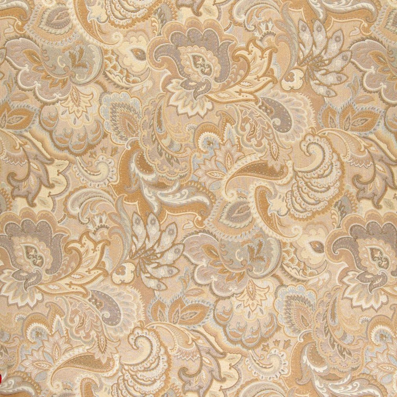 Tissu floral abstrait, Blanc jaune