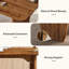 Bureau de direction 63 po en bois massif, grand bureau simple, bureau d'ordinateur, table d'écriture pour bureau personnel