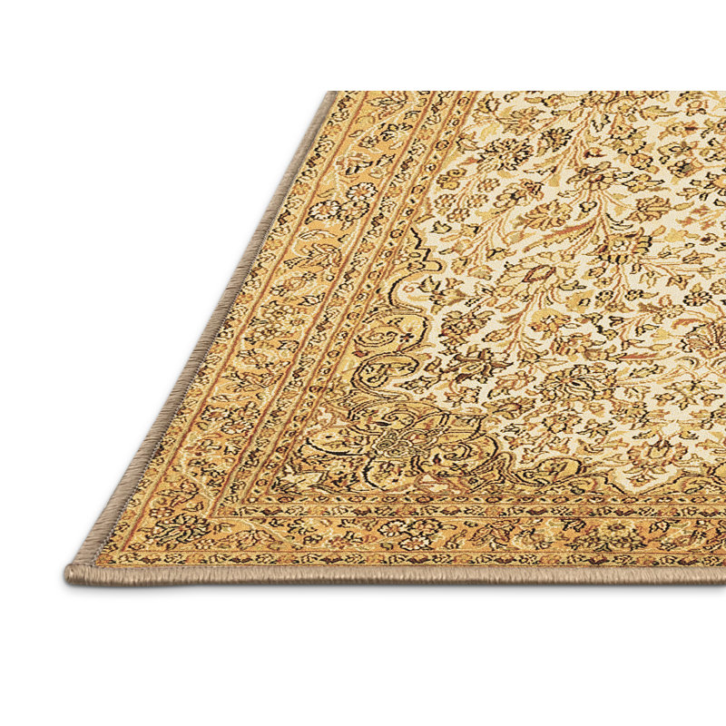 Lucson Washable Floral Indoor Rug, Rectangle 5' x 8'