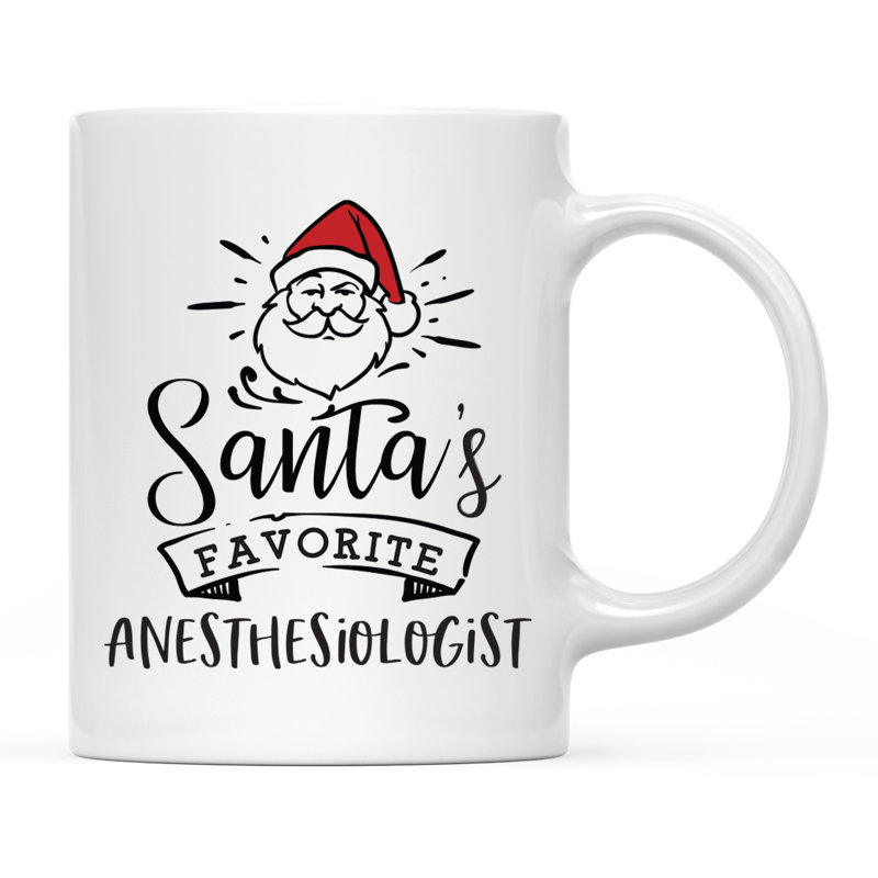 Grande tasse à café en forme d’anesthésie préférée du père Noël