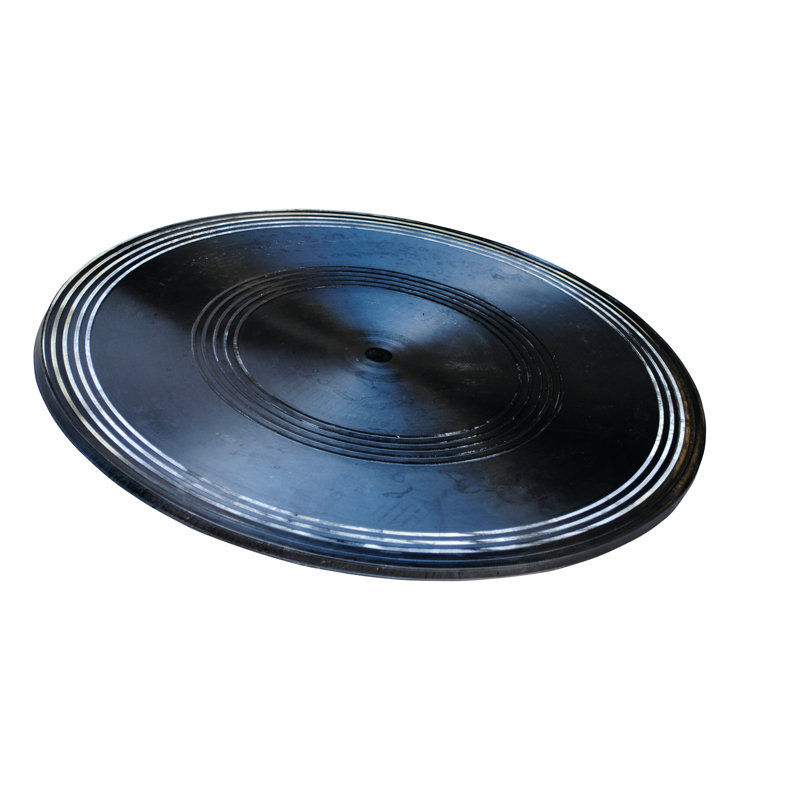 Heavy-Duty Black Steel 24" Manual Turntable