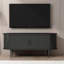 Console télé 47 pouces pour salon avec rangement et porte coulissante - noir