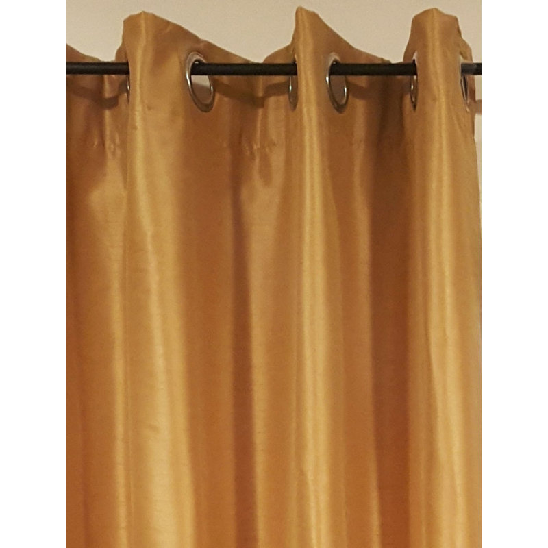 Panneau de rideau simple semi-diaphane avec œillets Eury, Amande, l 50 po x L 96 po
