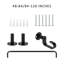 Tringle à rideaux simple réglable en acier Aalina-894764674-894764675