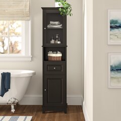 Newberry Tall Bathroom Storage Cabinet – Linen Tower, White