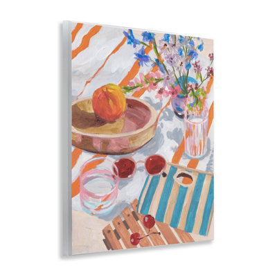 Art mural sur plaque Tangerine Tides Beach, par Melissa Wang