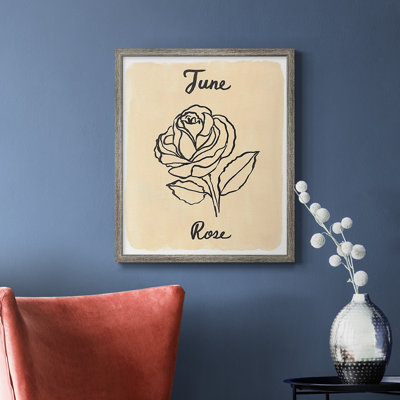Naissance mois VI, toile encadrée de qualité supérieure - prête à être accrochée