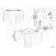 Beliani AMARILLA 220 Volt Acrylic and Plastic Square Standard (Hardwired) Hot Tub