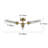 3-light Ribbed Glass Sputnik Semi Flush Mount