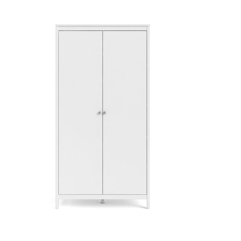 Besiana 2 Door Manufactured Wood Wardrobe, White