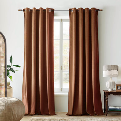Velvet Curtains Room Darkening Curtains 2 Panel Set Super Soft luxury Grommet Curtains