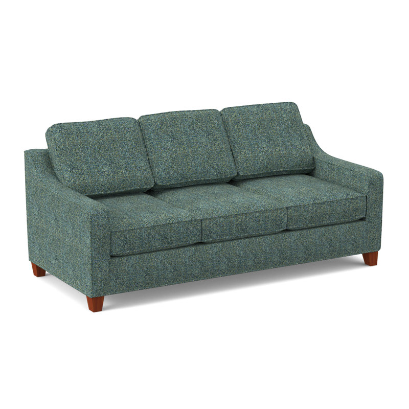 Clark 82" Square Arm Sofa with Reversible Cushions, BM Cherry, Connelly Peacock