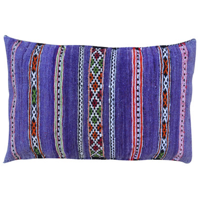 Wool Striped Lumbar Pillow