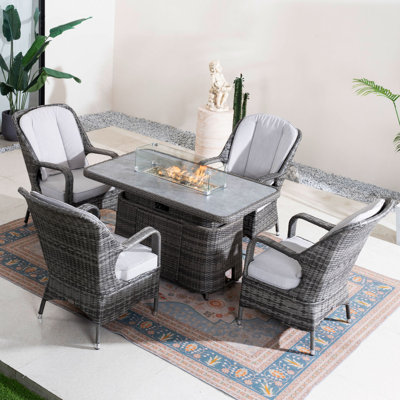 4 - Person Patio Dining Set Rectangular Table