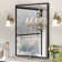 Iron rectangular bathroom wall mounted mirror, vertically or horizontally installed vanity mirror