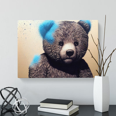 Interesting Teddy Bear - Wrapped Canvas