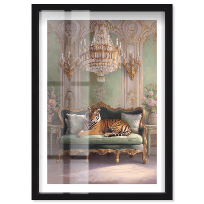 Décoration murale classique «Glamour Relaxation Shadowbox» par Notoriart, cadre noir, 31 x 46