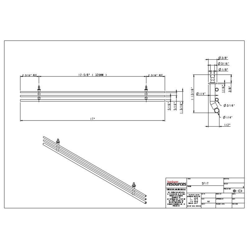 Chrome 17" Shoe Fence for Shelving, Polished Chrome