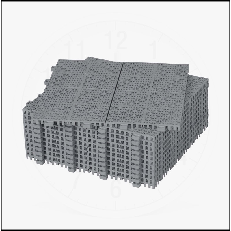Carrelage de terrasse polyvalent avec antidérapant supérieur et capacité de charge élevée, Gris