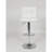 Swivel Faux Leather Adjustable Hydraulic Bar Stool, Set Of 2, White-973901267