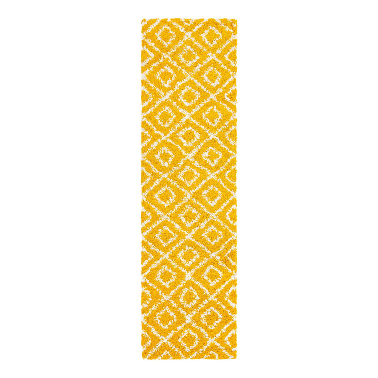 Foundry Select Ruth Trellis Shag Rug Yellow