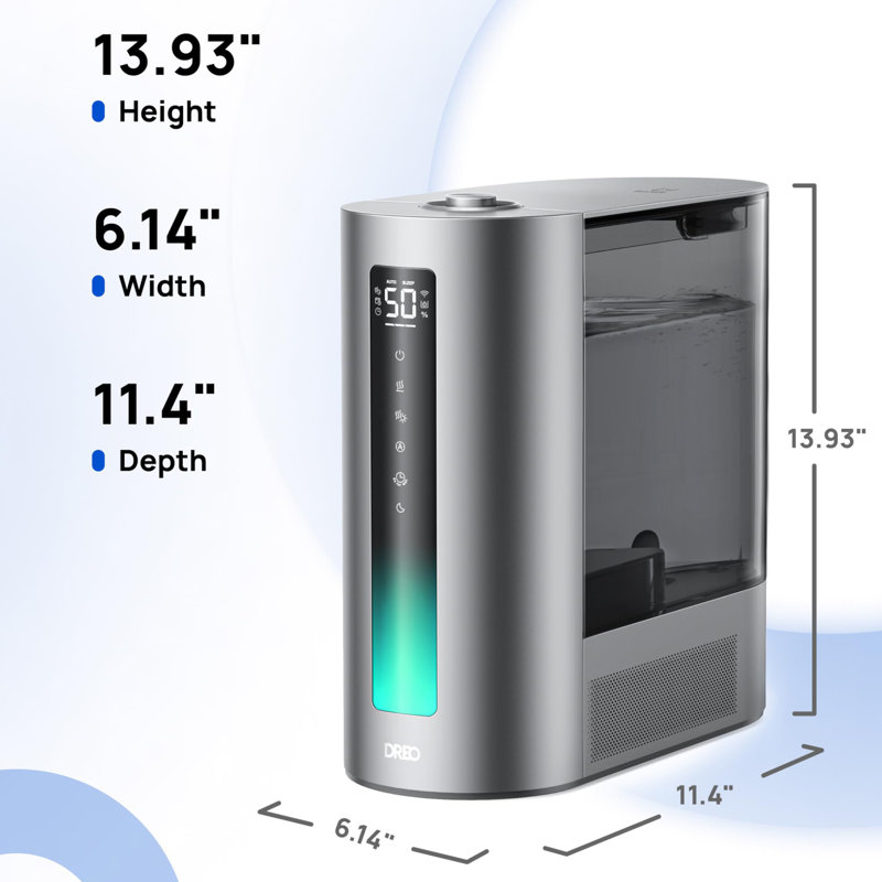 Humidificateur pour chambre à coucher 6L, Argent argent