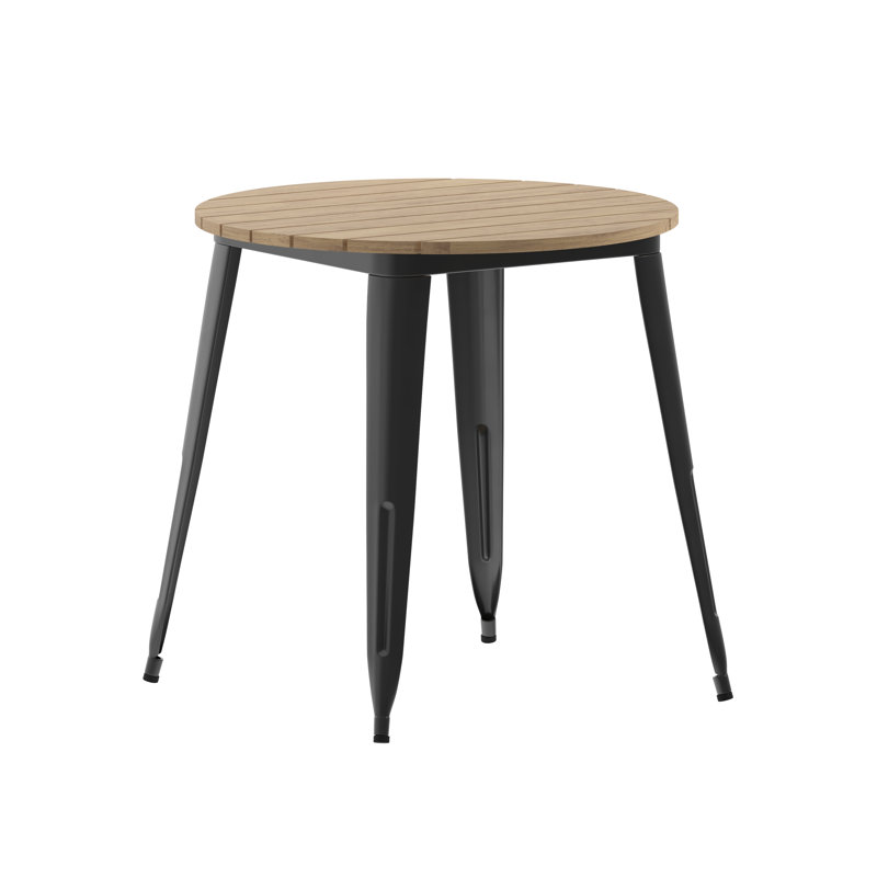 Table de restaurant Graciana, Plateau noir / structure noire, L 30 po x L 30 po