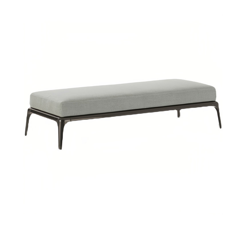 Banc rembourré en cuir de vache Mikyng