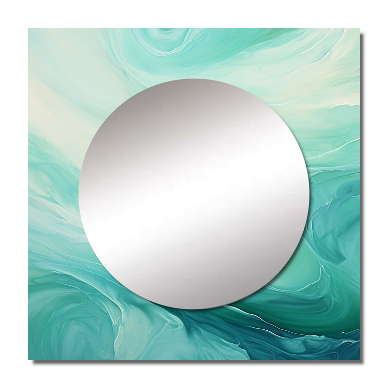 Miroir mural Laniaya - Coastal Waves, 36 po x 36 po