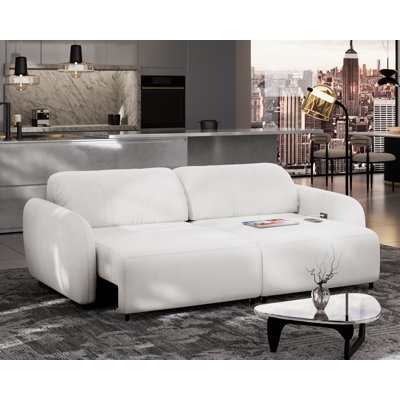 98.5" Oversize Power Retractable Sofa Bed, Dual Electric Extended Sleeper Couch