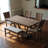 6-Piece Wood Half Round Dining Table Set Kitchen Table Set
